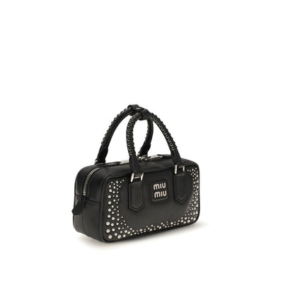 Miu Miu Black Calf Leather Bos Taurus Handbag