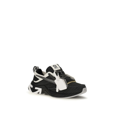 Off-White Black Polyester Athletic Sneakers
