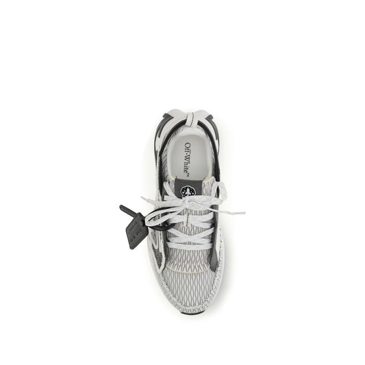 Off-White Multicolor Fabric Athletic Sneakers