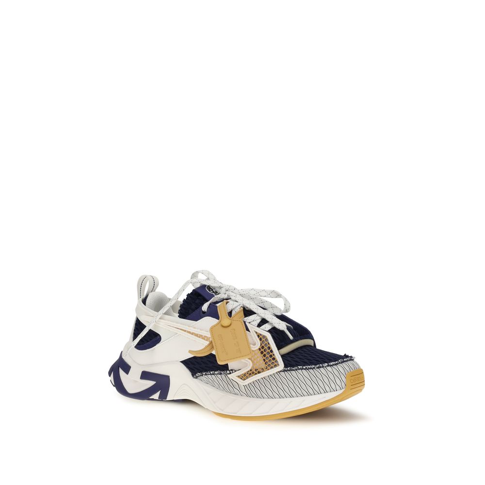 Off-White Multicolor Fabric Athletic Sneakers