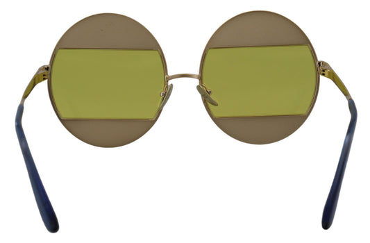 Dolce & Gabbana Gold Oval Metal Crystals Shades DG2209B Sunglasses