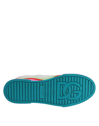 Dolce & Gabbana Multicolor Low Top Trainers Sneakers Shoes