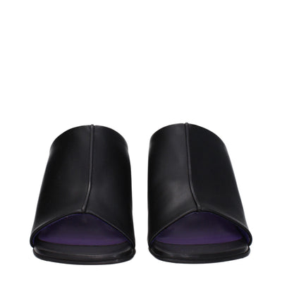 Stella McCartney Black Leather Stiletto Heel Sandals