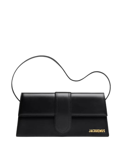Jacquemus Black  leather Le Bambino Long bag