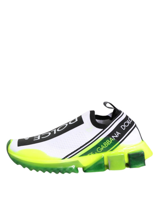 Dolce & Gabbana Black White Slip On Sorrento Sneakers Shoes