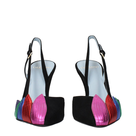 Valentino Garavani Black Leather High Heel Pumps