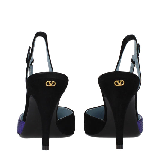 Valentino Garavani Black Leather High Heel Pumps