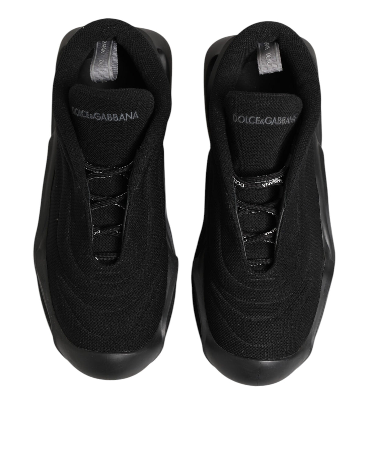 Dolce & Gabbana Black Lace Up Wave Low Top Men Sneaker Shoes