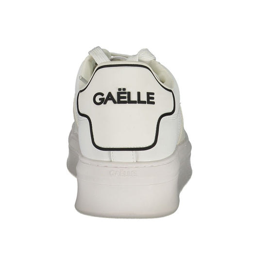 Gaelle Paris White Polyurethane Men Sneaker