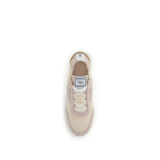 Chloé Beige Nylon Athletic Sneakers